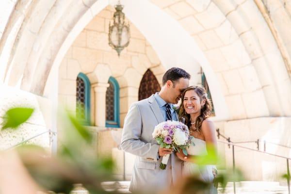 Bride + Groom Portrait, Santa Barbara Courthouse