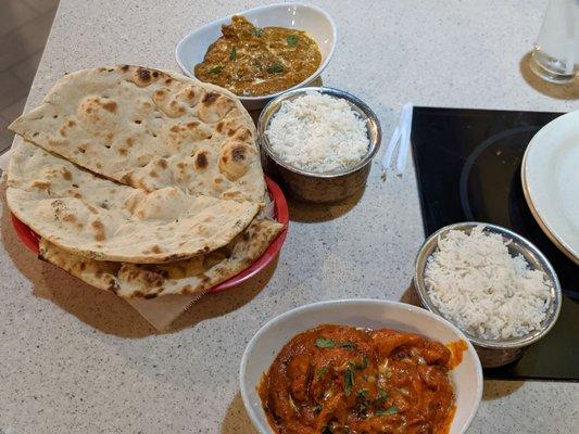 A side of naan with our dishes