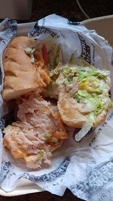 Wet Turkey with wet mayo and wet lettuce