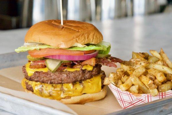 Double Cheese Burger, French Fries