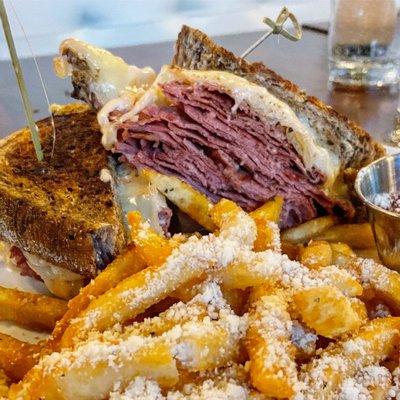 Rueben w truffle fries...photo by @phil_eatsfood