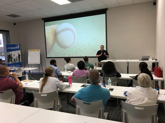 Kevin Johnson facilitates our "Changing the Game: Digital Farming" class.