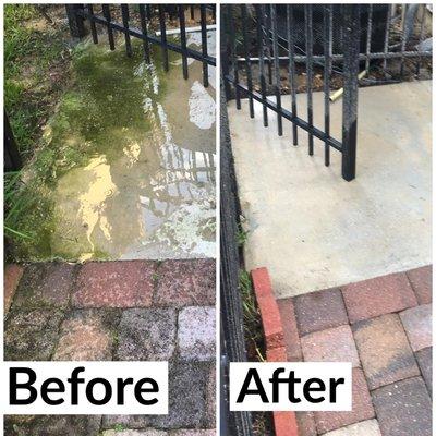 Pressure Washing Work Before And After.