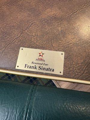 Frank Sinatra seat at bar baby