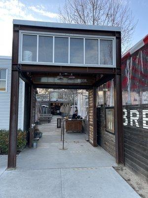 Entrance and outdoor seating