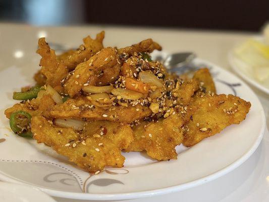 Deep Fried Pork Belly with Garlic and Pepper