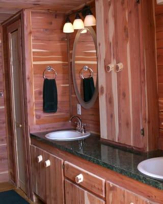 Texas Cedar Cabin Bath