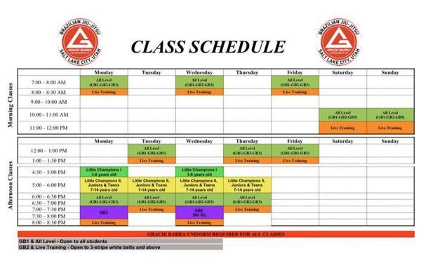 Class Schedule