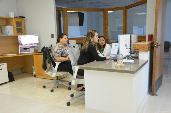 Our friendly staff, at your service. We typically schedule appointments within two weeks of a call.