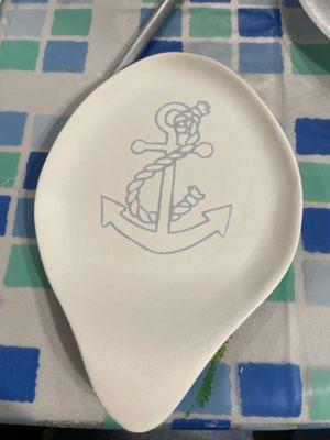 The screen print for spoon dish