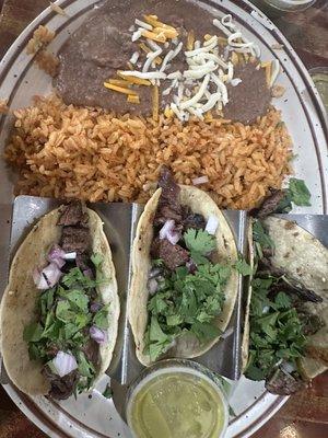 Steak Taco plate