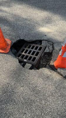 Sink hole that has been this way since early spring