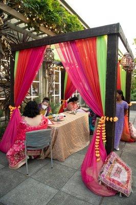 Indian Pre-Wedding Event Decor in Mill Valley