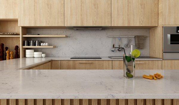 Valley White - a subtle and bright quartz design by Vicostone.