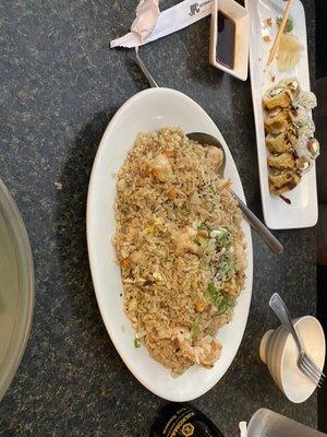 Large shrimp fried rice