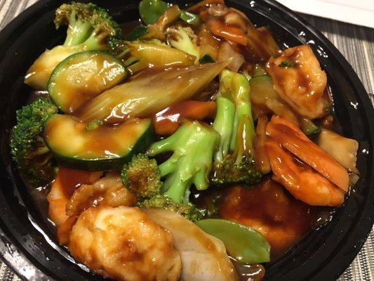 Shrimp with mixed vegetables