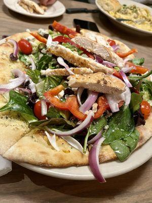 Sicilian Orange Salad with added grilled chicken-pricy but HUGE & terrific!