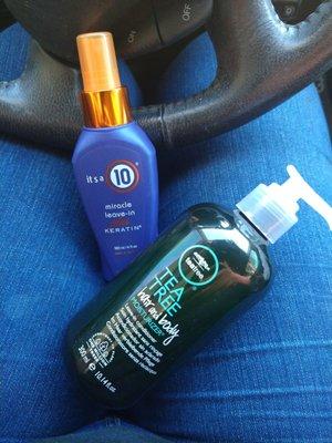 It's a 10 leave in conditioner PLUS keratin Tea Tree hair and body moisturizer/leave in conditioner