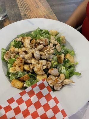 Grilled chicken caesar salad