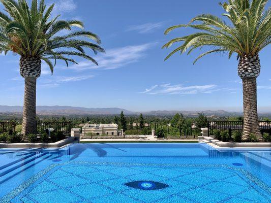 View of a pool with tile for floors and walls.