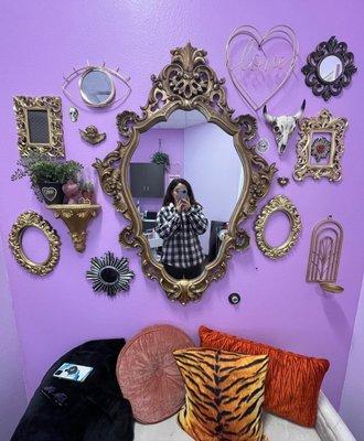 The gold and vintage decor. Look at that mirror!!!