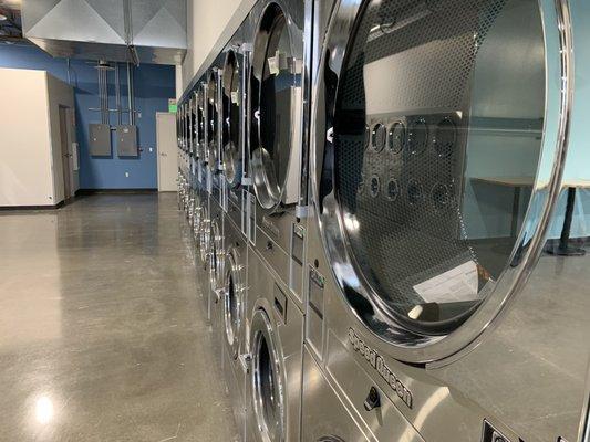 Leave the laundry pods at home! Quantum's state of the art machines use direct chemical injection.