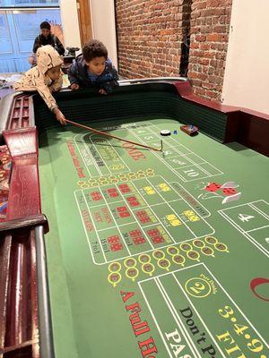 Kids playing craps