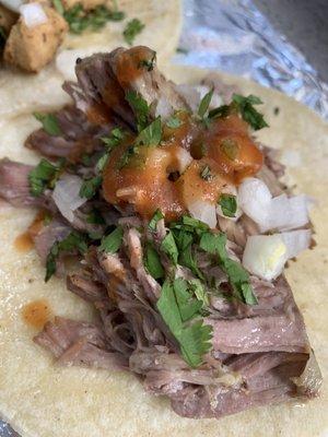 Slow roasted pull pork Tacos