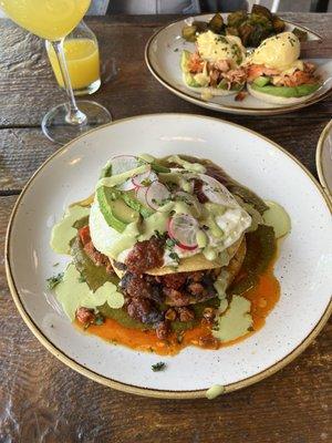 My friend ordered the Salmon Benedict (far right corner)