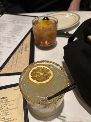 Spicy gimlet and old fashioned