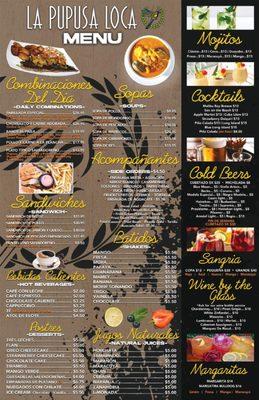 La Pupusa Loca * Menu Page 2 of 2