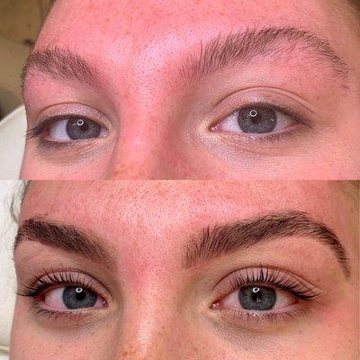 Before and After Lash Lift/Tint & Brow Wax/Tint