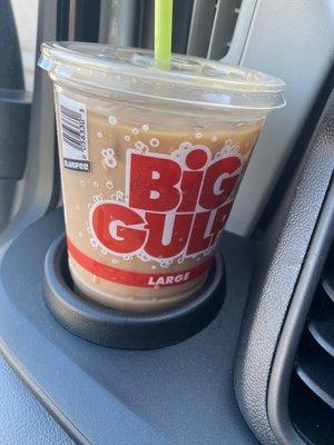 Ice coffee that is so good. But the guy is a cold dude!