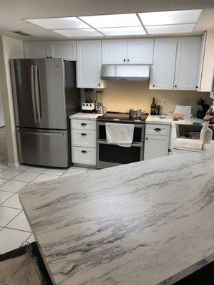 Kitchen done with new appliances.