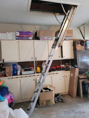 Attic ladder installation