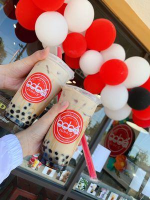 House milk tea with boba