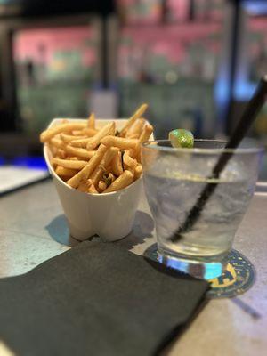 Sea salt fries & gin and tonic.