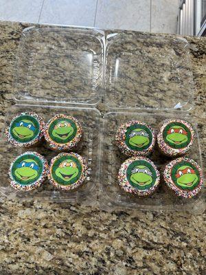 Custom Ninja Turtles Cupcakes