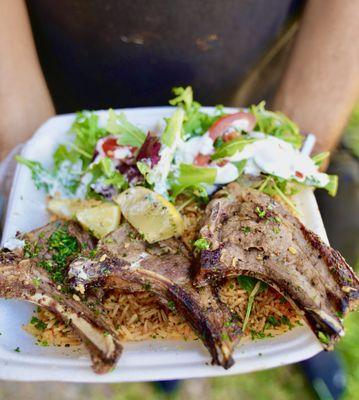 new item LAMB CHOPS OVER RICE