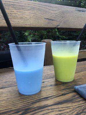 Blue milk and green milk