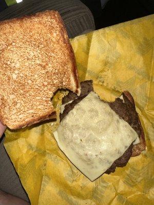 I ordered a patty melt WITH EVERYTHING ON IT it didn't have onions and had sauce on ONE SIDE AND BARLEY ANY LIKE ?????? BE SO SERIOUS