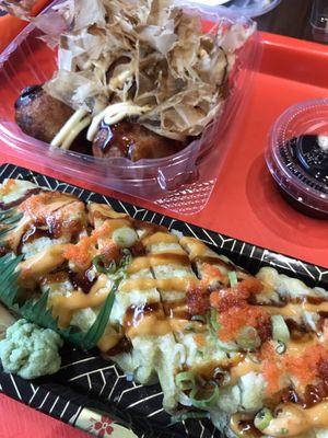 Takoyaki(5Pcs) and Fried California Roll