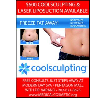 Coolsculpting starts at $600 a site