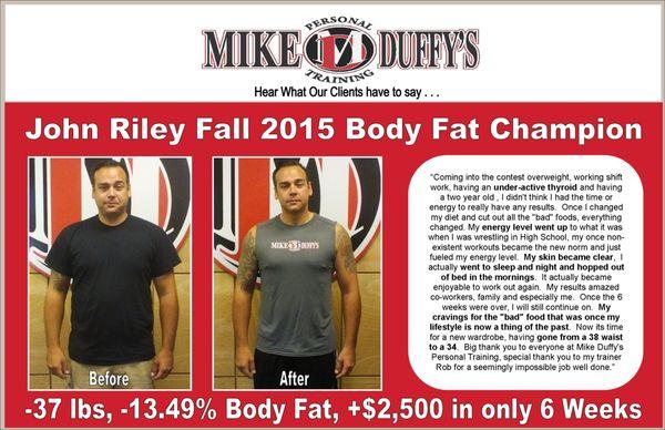 John Riley lost 37 lbs on our 6 week program!