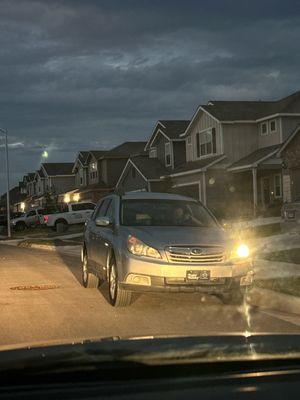 Headlight out on Subaru