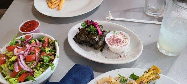 Dolma with parsley salad. OMG! SO GOOD!