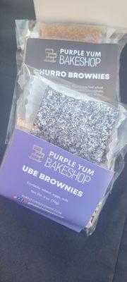 Churro Brownies and Ube Brownies