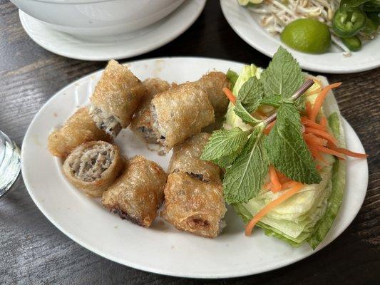 Loved the crispy pork spring rolls