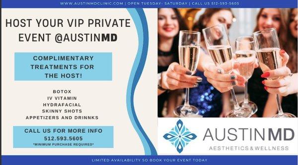 Get holiday-ready on AustinMD when you host your next private event with us!