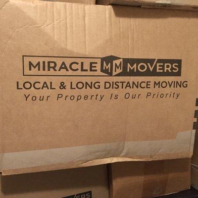 Box packed my Miracle Movers using low quality tape